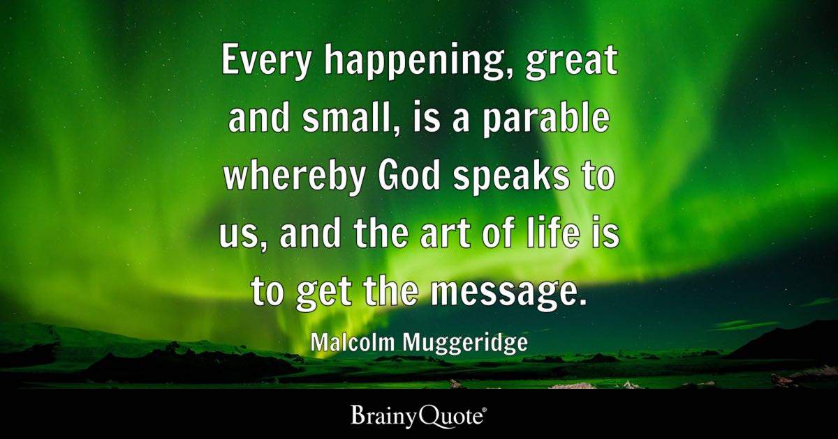 Muggeridge quote on parable