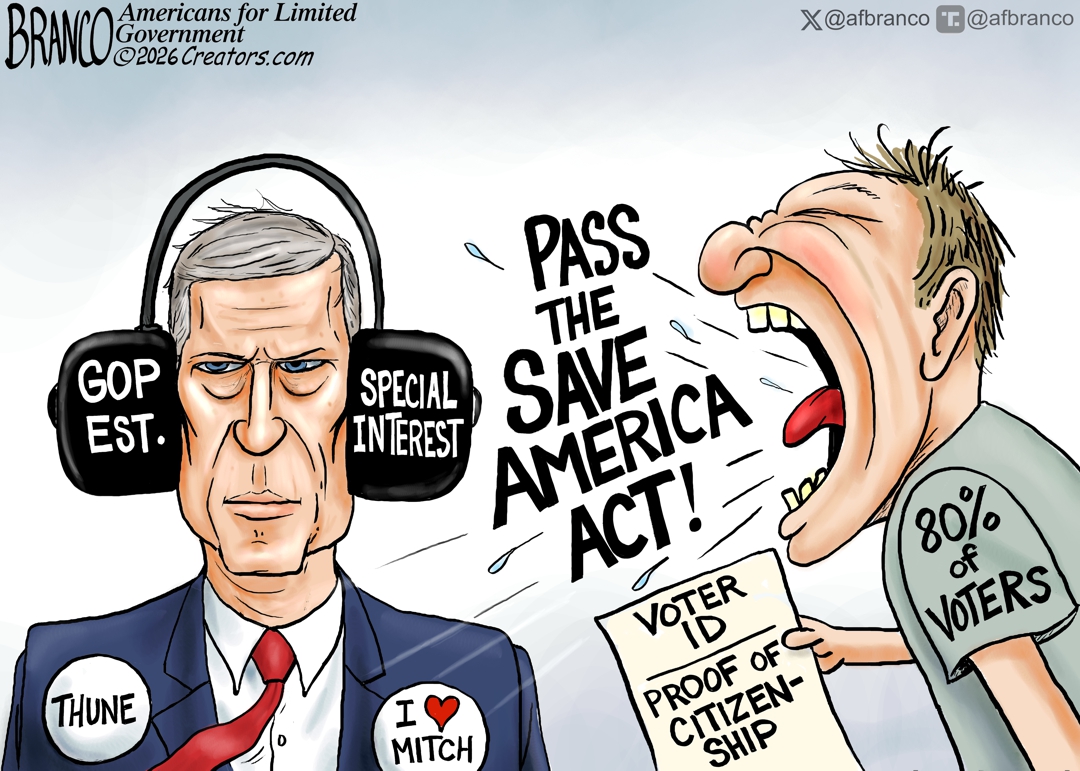 thune tuned out on Save America Act