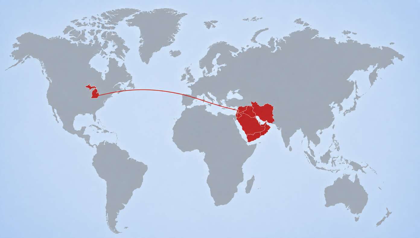 babylon bee-michigan added to middle east on map