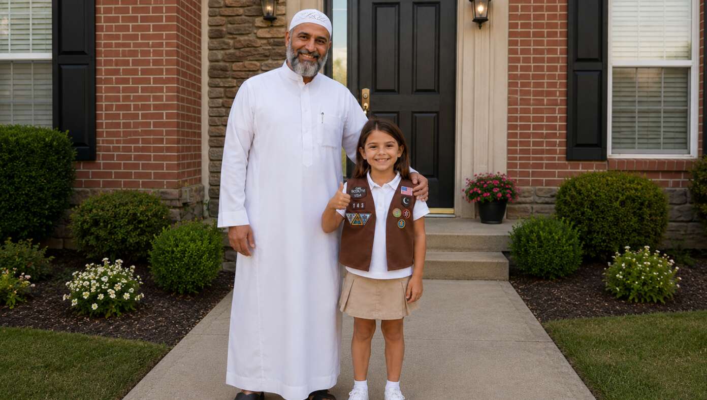 Babylon Bee girl scout muslim badge